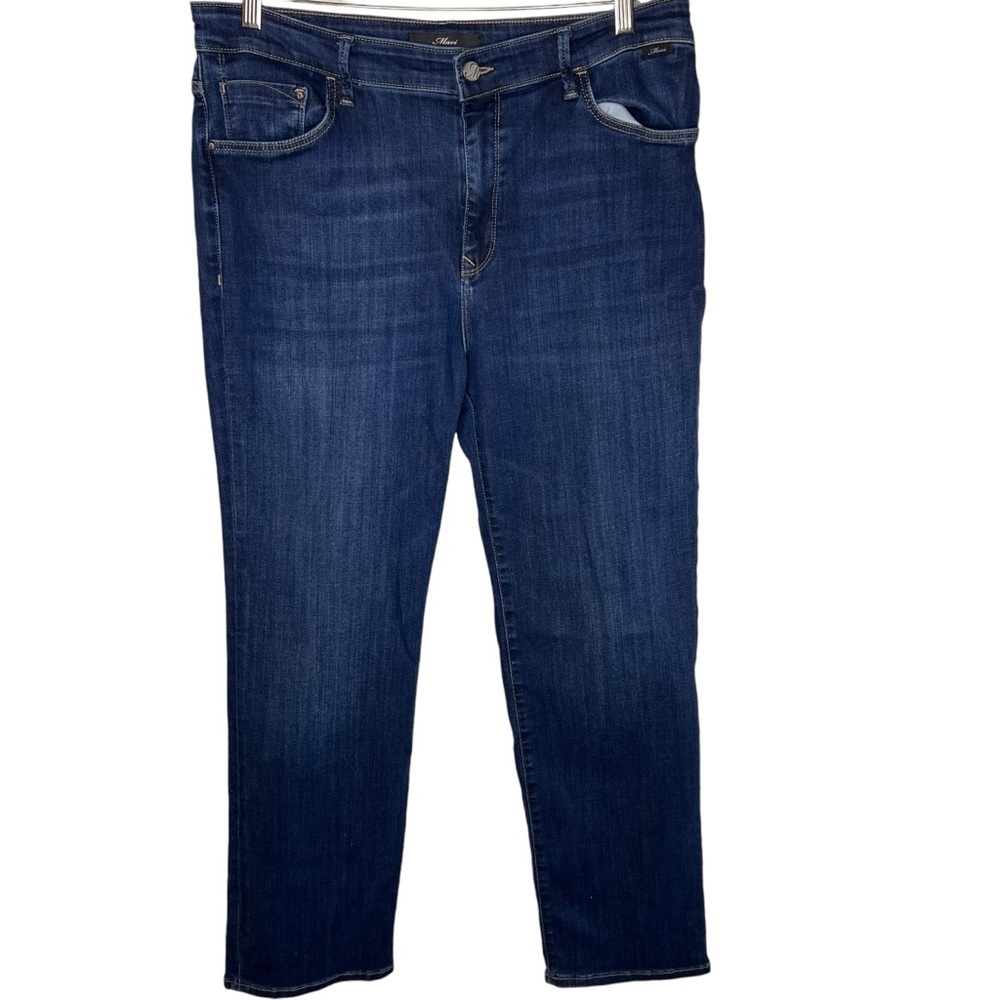 Mavi Womens Veronica High Rise Straight Leg Dark Wash Jeans Size 34 x 28 Stretch